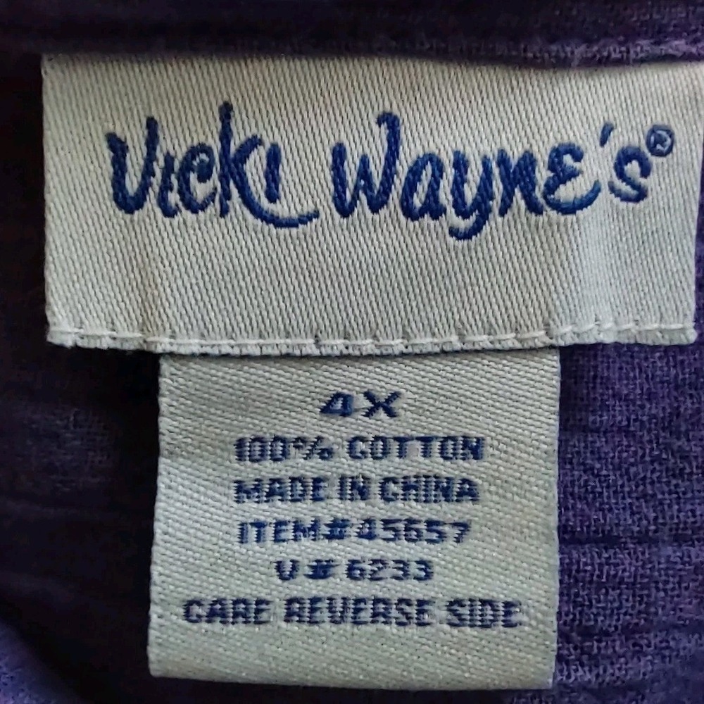 Shirt & Pants Set Womens 4XL Plus Size Vicki Wayne's Crinkle Style Pant Pockets - Picture 7 of 16